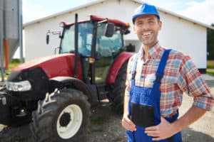 Man with Farm Equipment